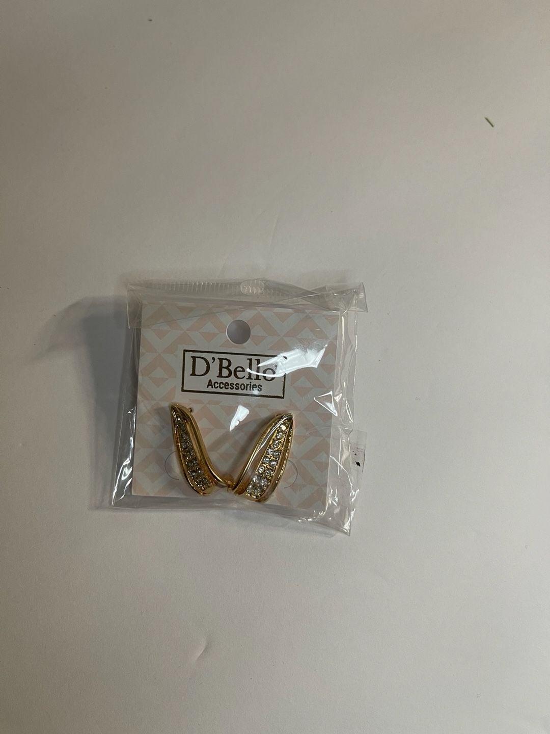 D'Bello Accessories Gold-Tone Pave Crystal Stud Earrings 2