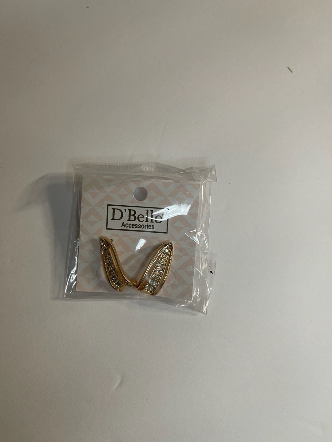 D'Bello Accessories Gold-Tone Pave Crystal Stud Earrings 3