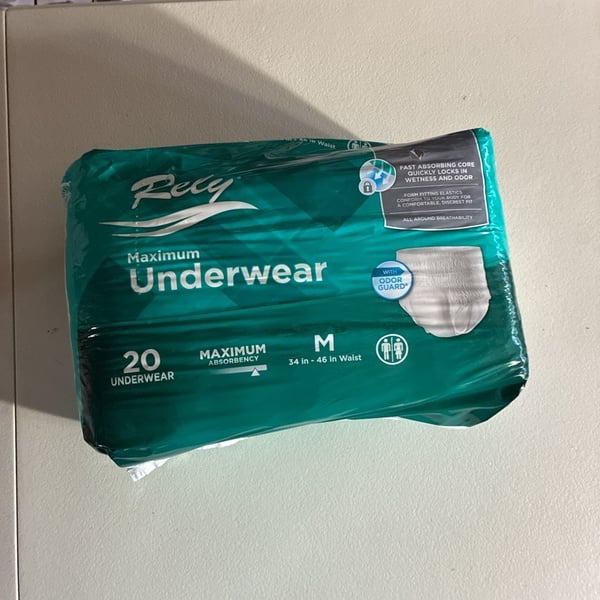 Rely Maximum Absorbency Unisex Protective Underwear, Size Medium (20 Count)