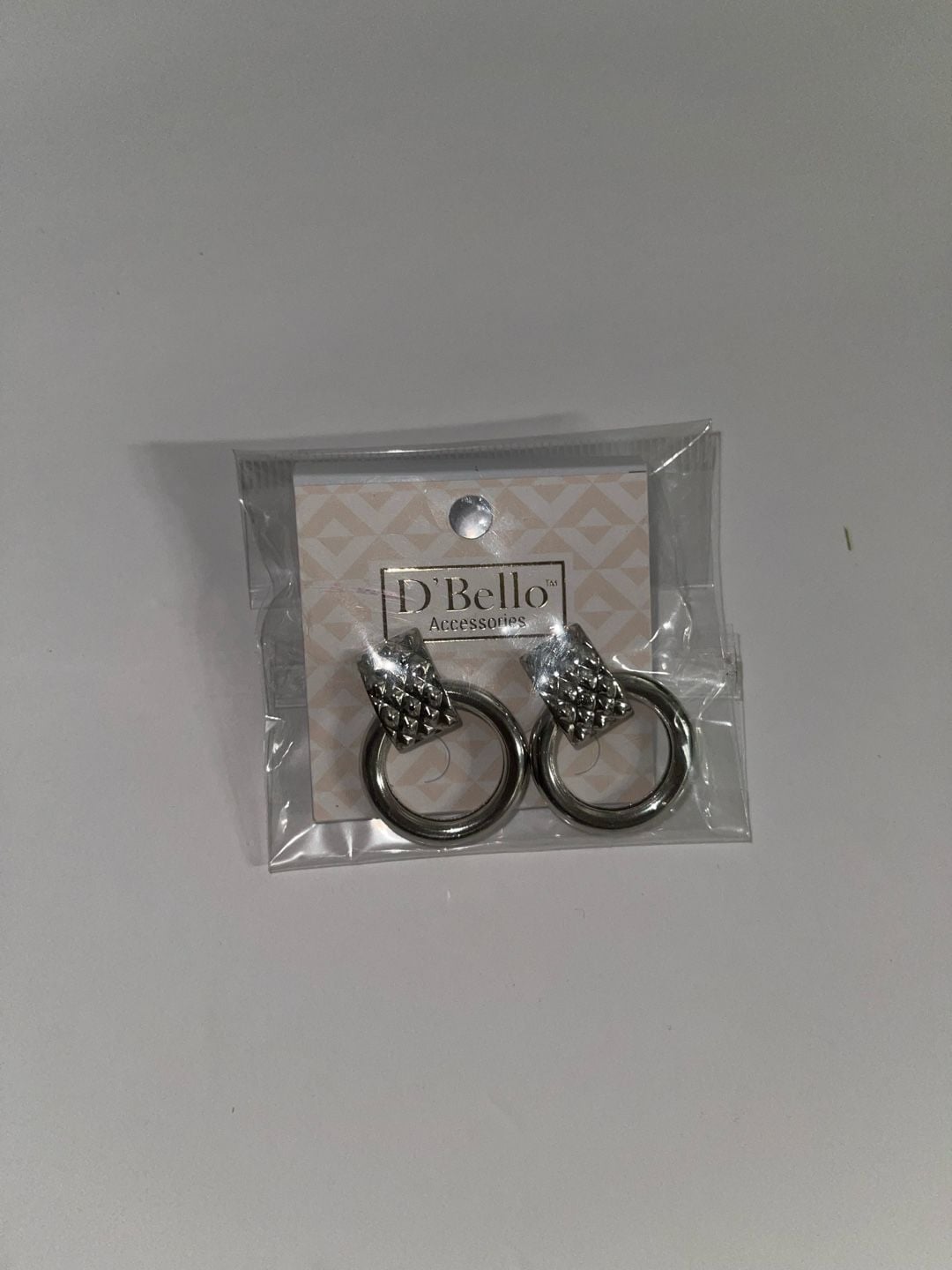 D'Bello Accessories Geometric Pave Rhinestone Circle Drop Earrings 5