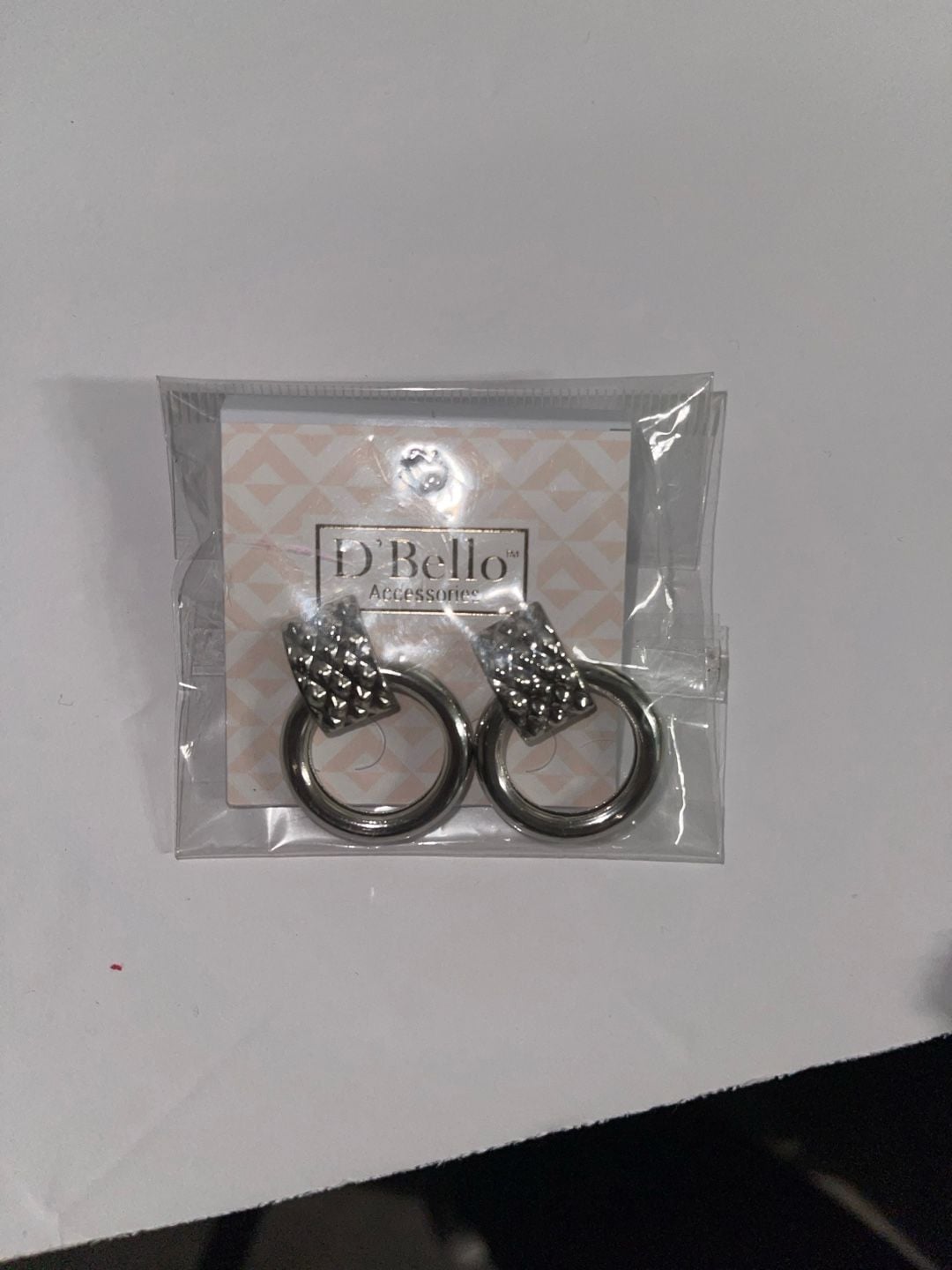 D'Bello Accessories Geometric Pave Rhinestone Circle Drop Earrings 6