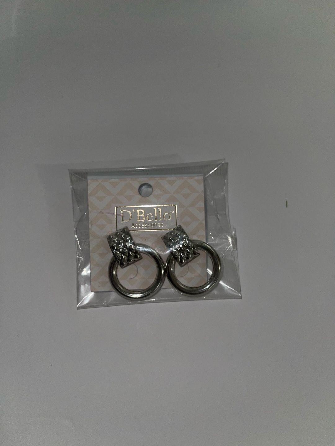 D'Bello Accessories Geometric Pave Rhinestone Circle Drop Earrings 7