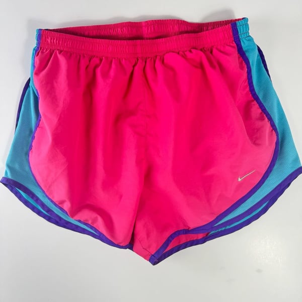 Nike Women's Dri-FIT Tempo 3-inch Running Shorts Pink and Teal