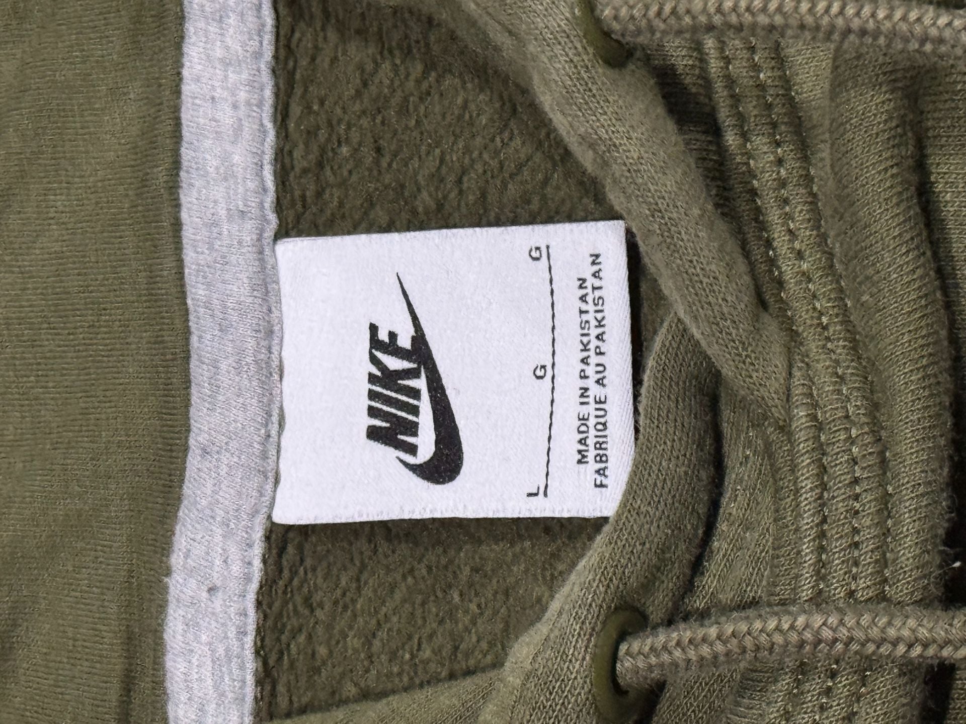 Nike Olive Green Embroidered Swoosh Pullover Hoodie 5