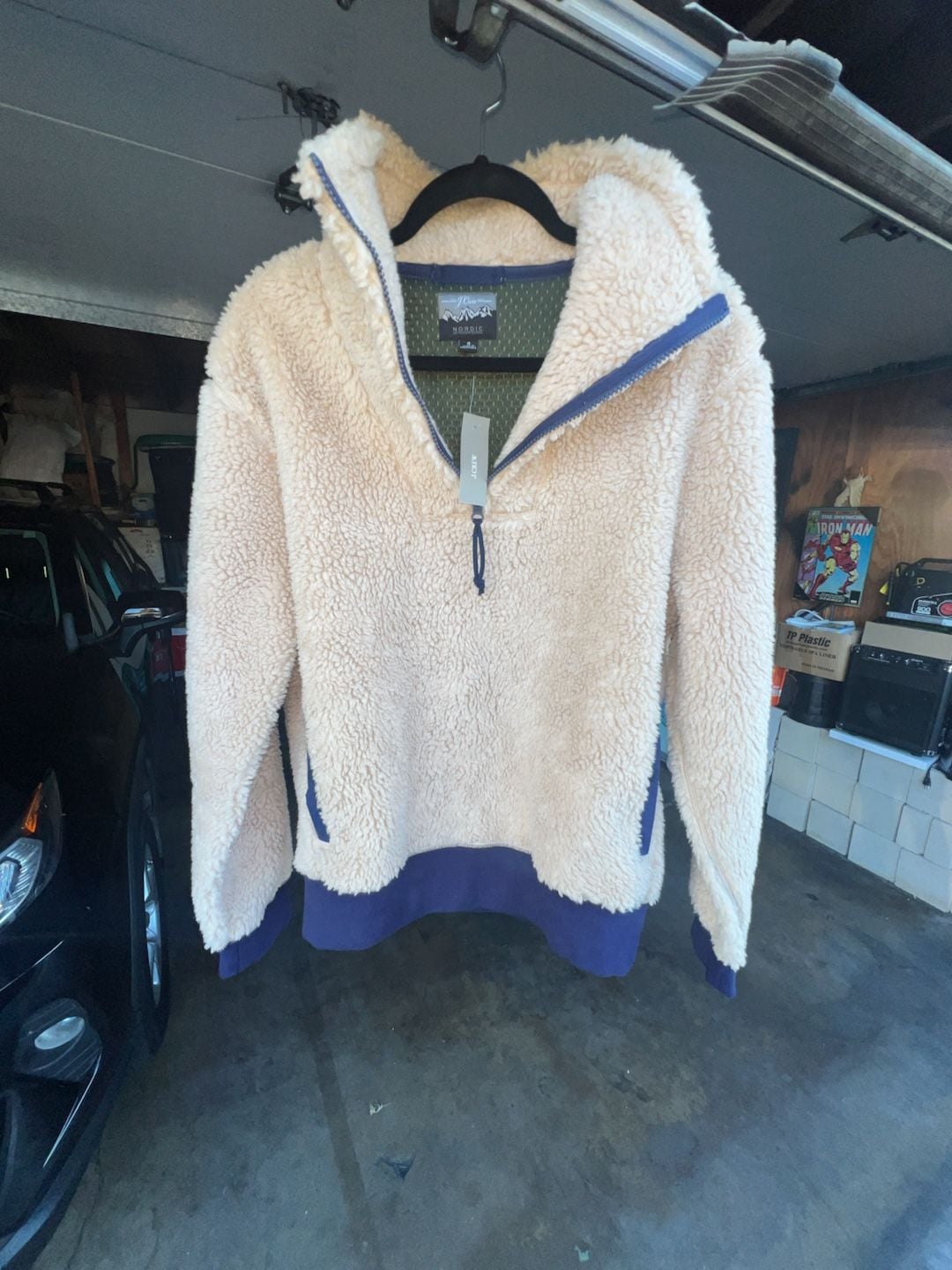 J.Crew Nordic Sherpa Fleece Half-Zip Pullover 4