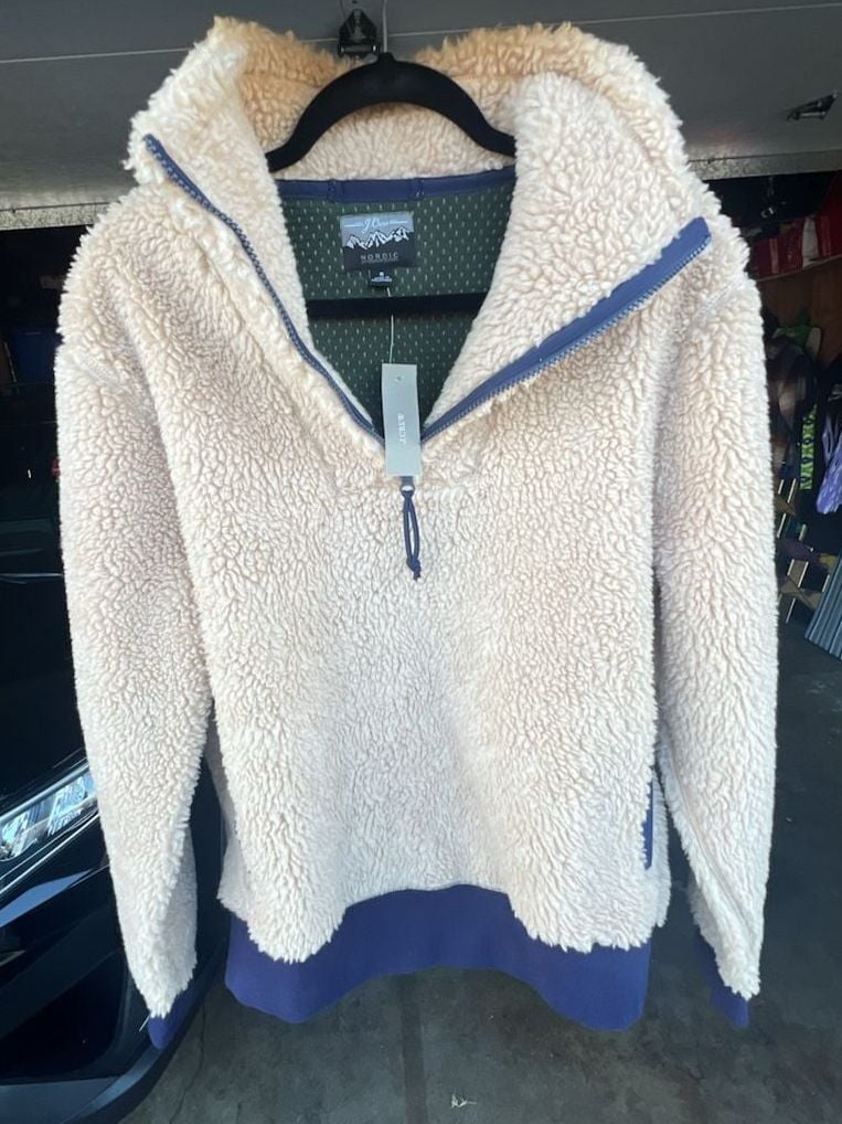 J.Crew Nordic Sherpa Fleece Half-Zip Pullover 1