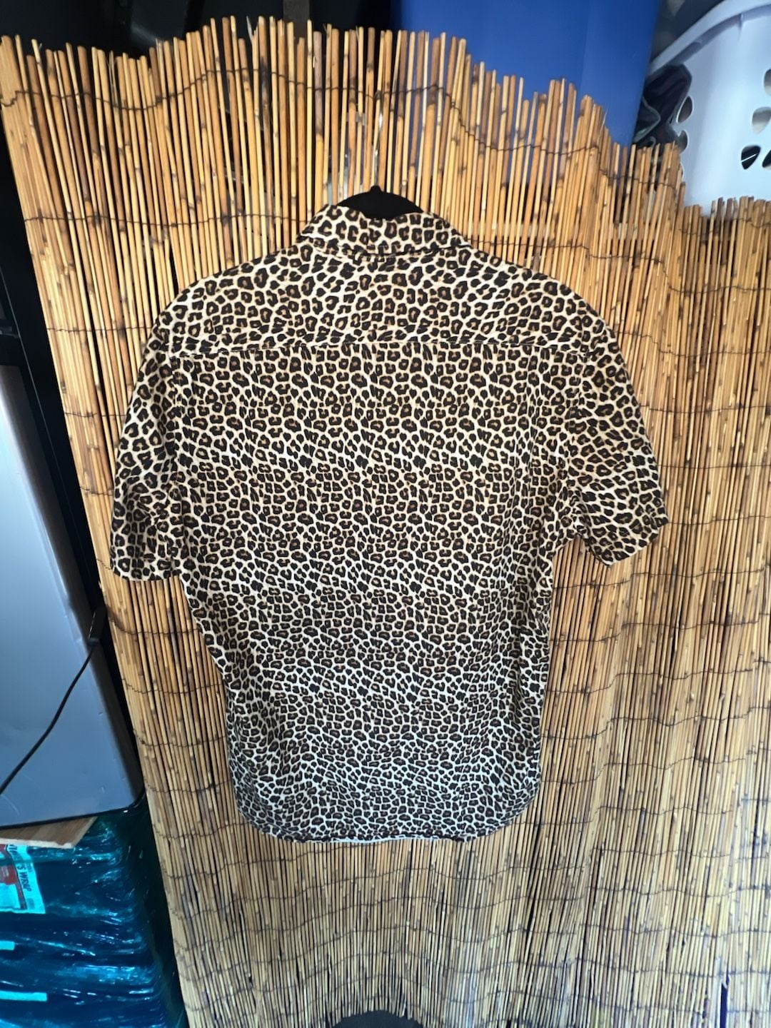Nutexrol Leopard Print Short Sleeve Button-Up Shirt 5