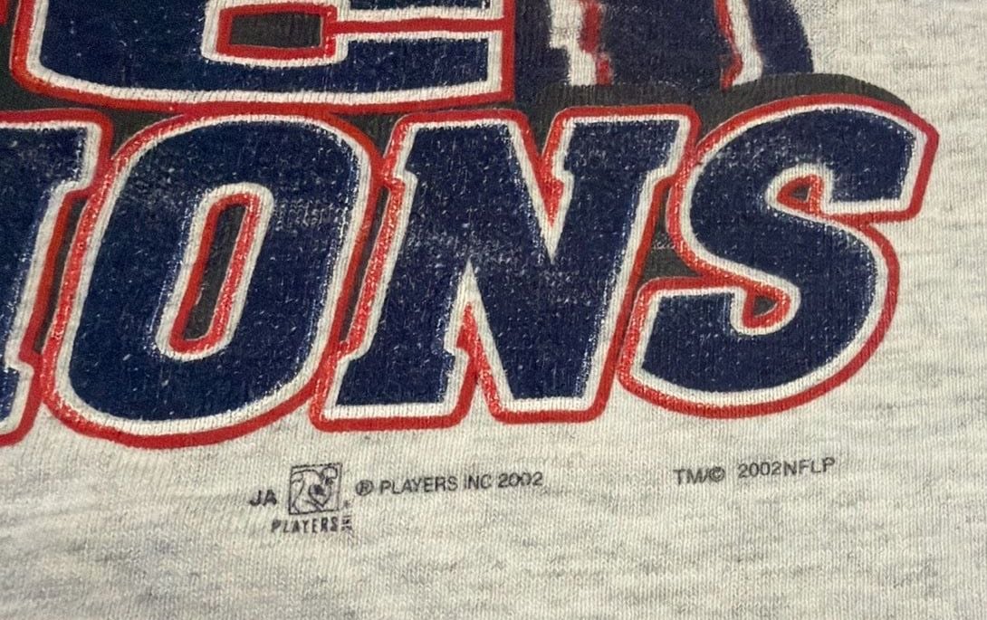 Vintage 2002 New England Patriots AFC Champions Tom Brady Super Bowl XXXVI T-Shirt 4