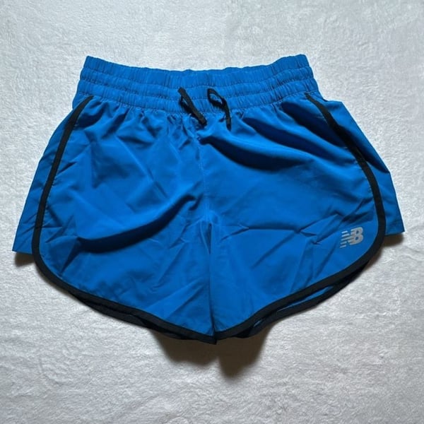 New Balance Women's Performance NB Dry Athletic Running Shorts in Blue small