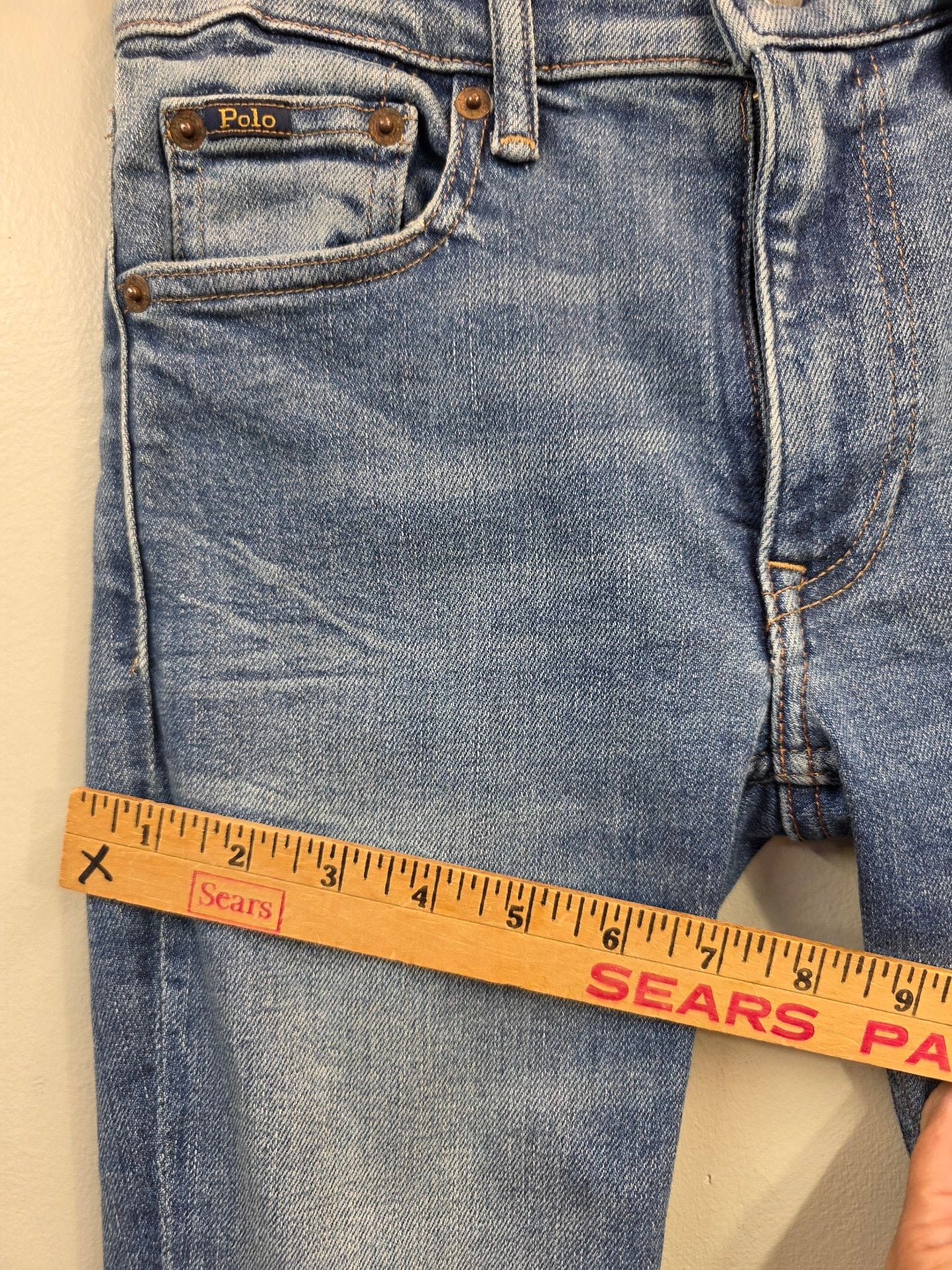 Polo Ralph Lauren Mid-Wash Denim Skinny Jeans with Raw Hem 7