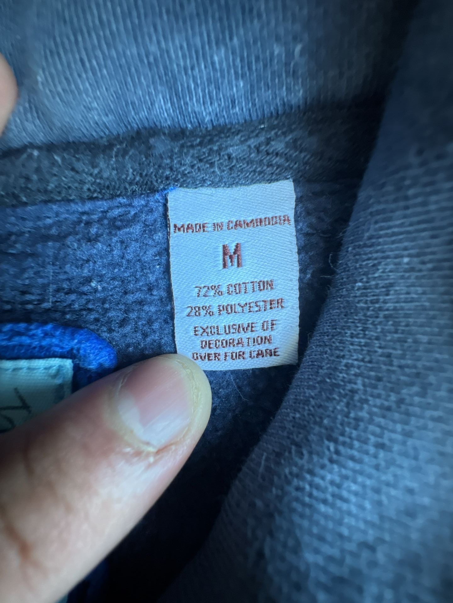 Hollister Navy Blue Pullover Hoodie with Embroidered Script Logo 5