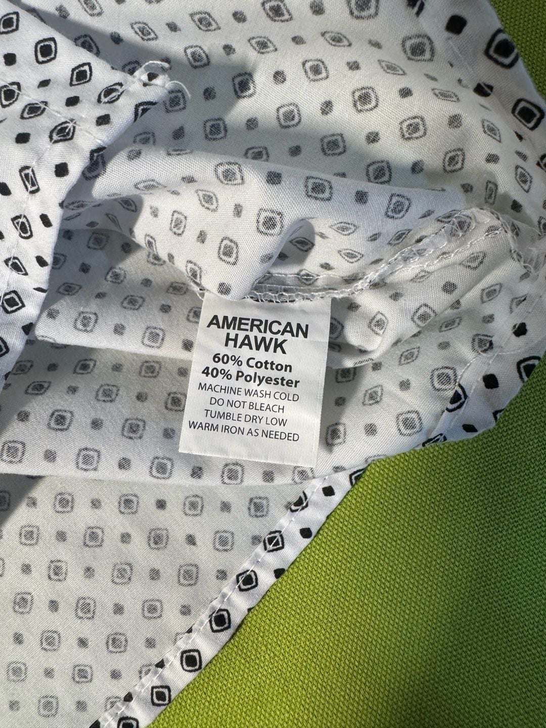 American Hawk Toddler Boy Button-Down Shirt Geometric Pattern Size 12M 5