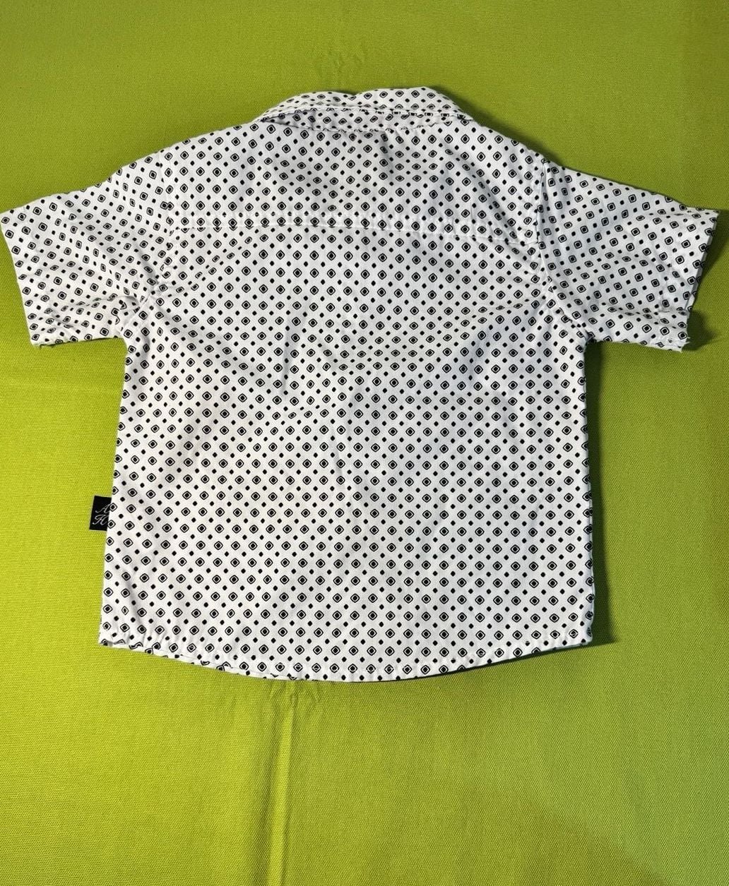 American Hawk Toddler Boy Button-Down Shirt Geometric Pattern Size 12M 3
