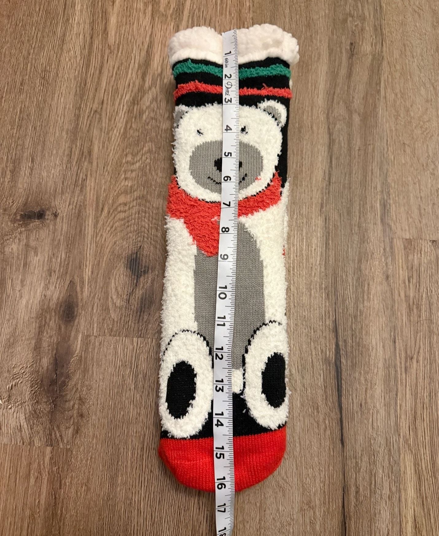 Polar Bear Fuzzy grippy socks 3