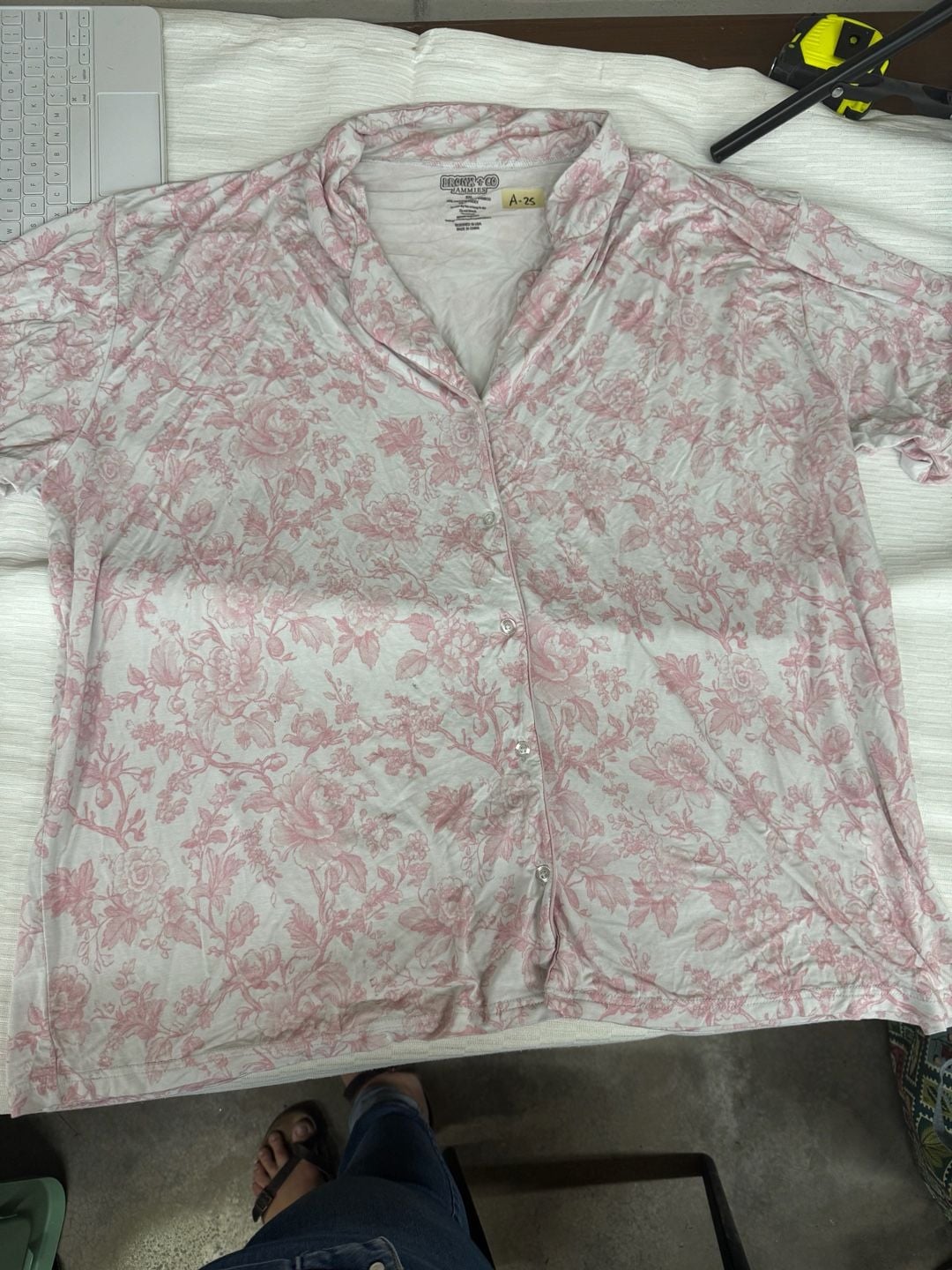 Bronx & Co Jammies Women's Floral Print Bamboo Pajama Set 2