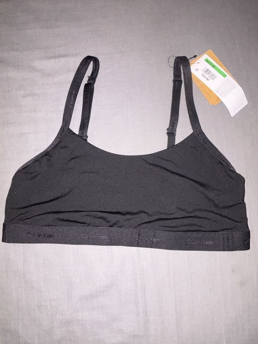 Calvin Klein Unlined Wireless Bralette with Logo Elastic Band 2