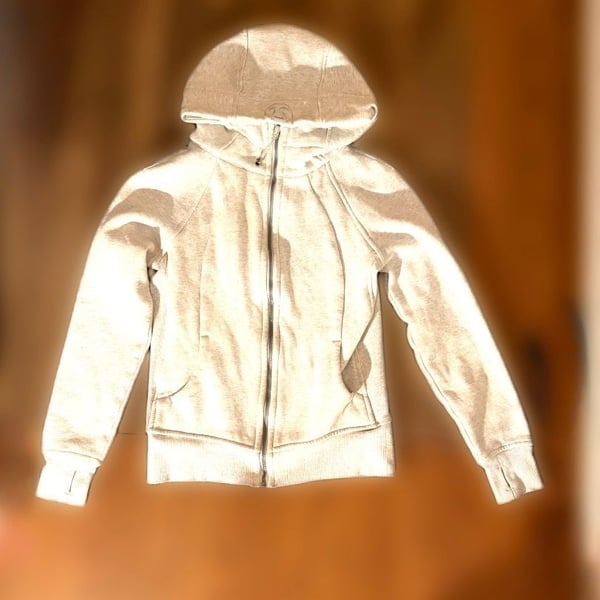 Lululemon Scuba Full-Zip Hoodie Heathered White