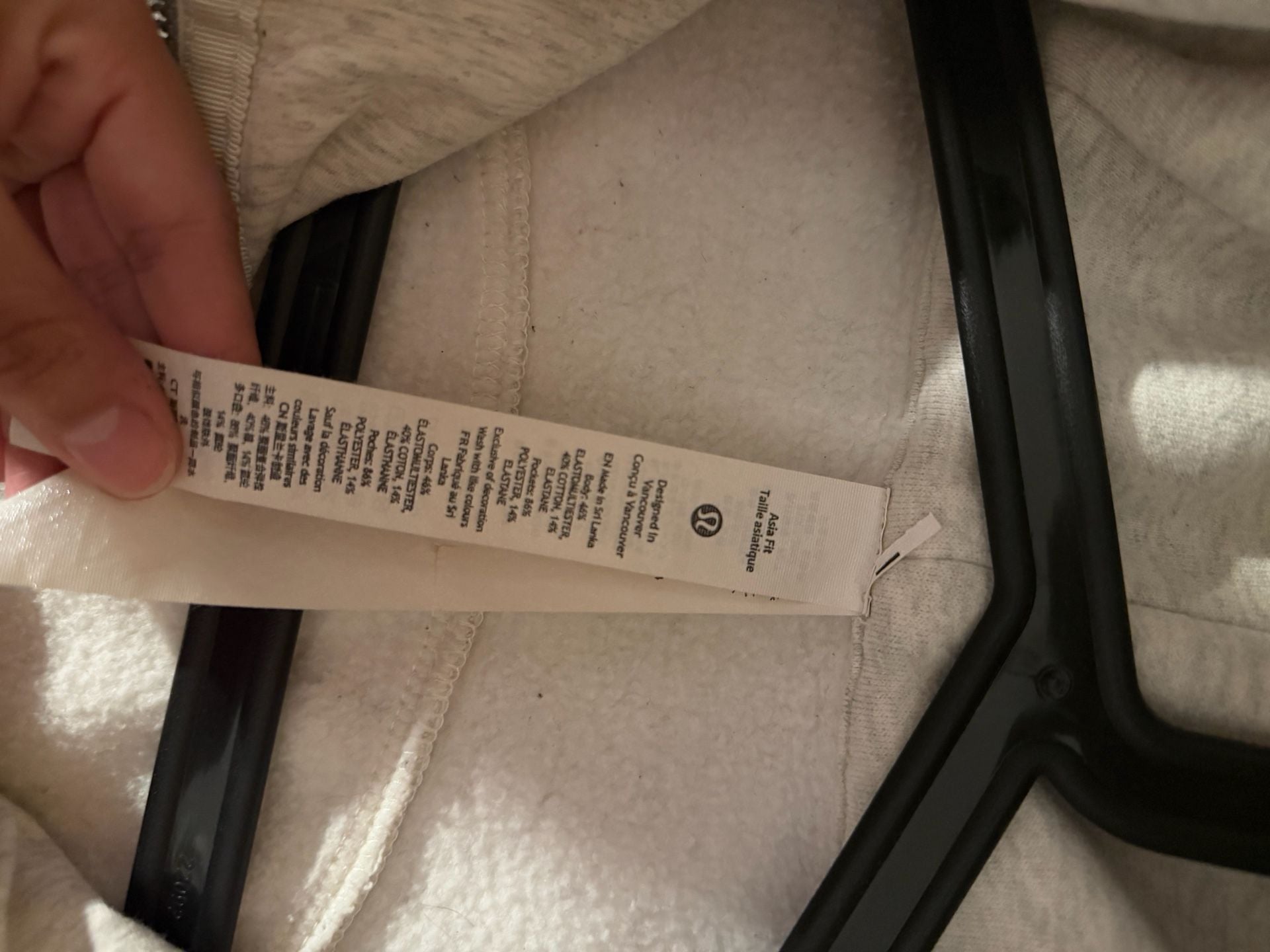 Lululemon Scuba Full-Zip Hoodie Heathered White 2