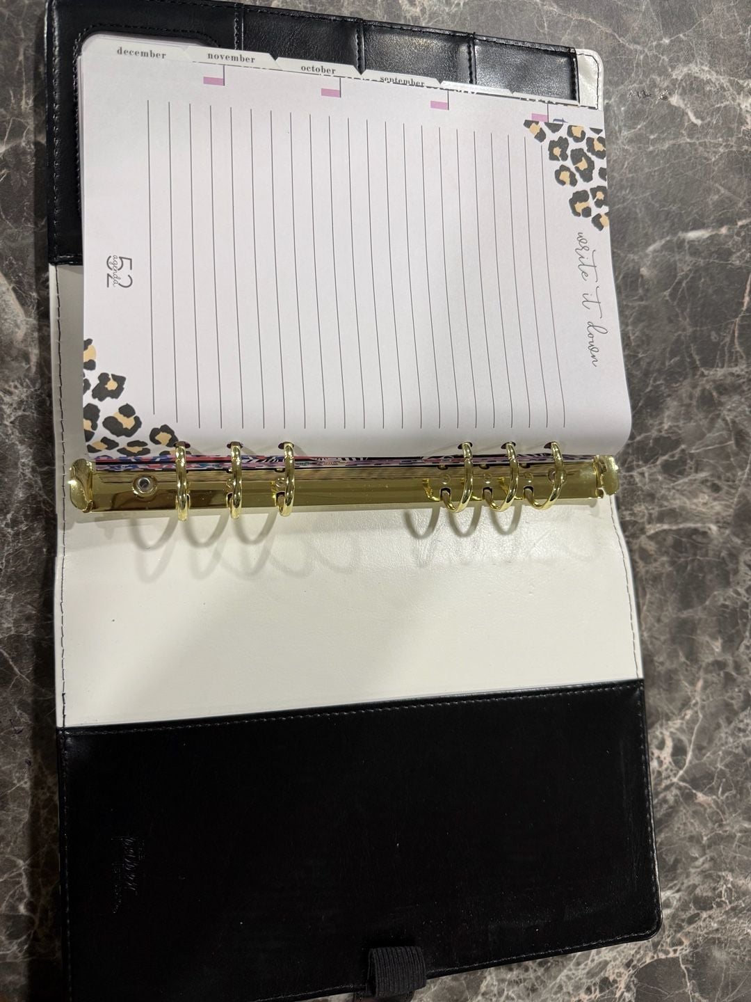 52 Agenda Leopard Print Ring-Bound Personal Planner 5
