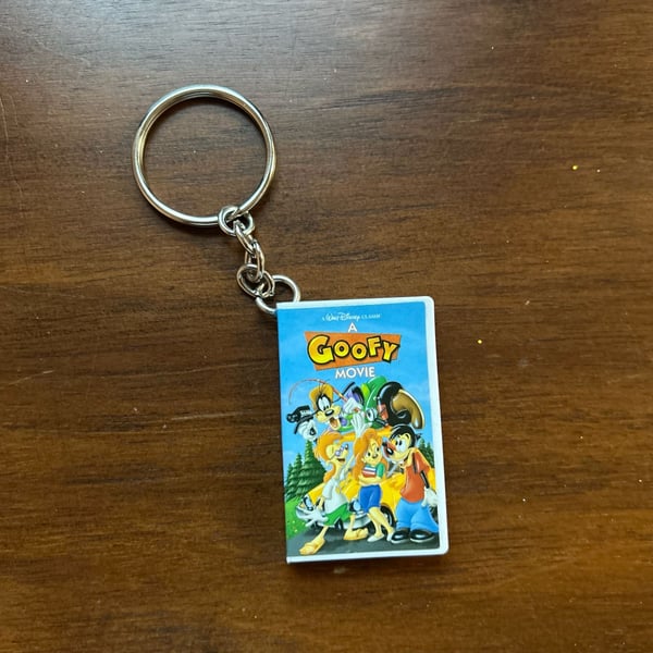Disney A Goofy Movie Miniature VHS Tape Keychain