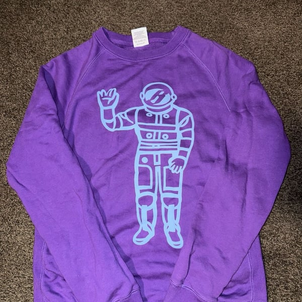 Billionaire Boys Club Standing Astro Crewneck Sweatshirt Purple men’s size S