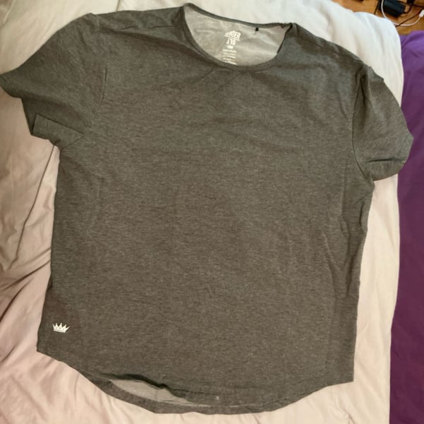 Under 5'10 Heathered Gray Crew Neck Short Sleeve T-Shirt