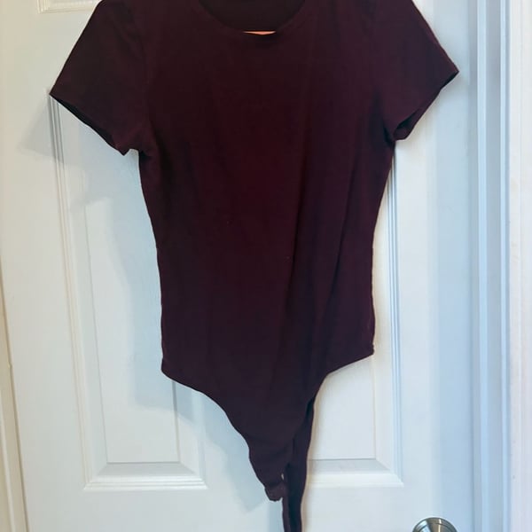 Burgundy Short-Sleeve Bodysuit