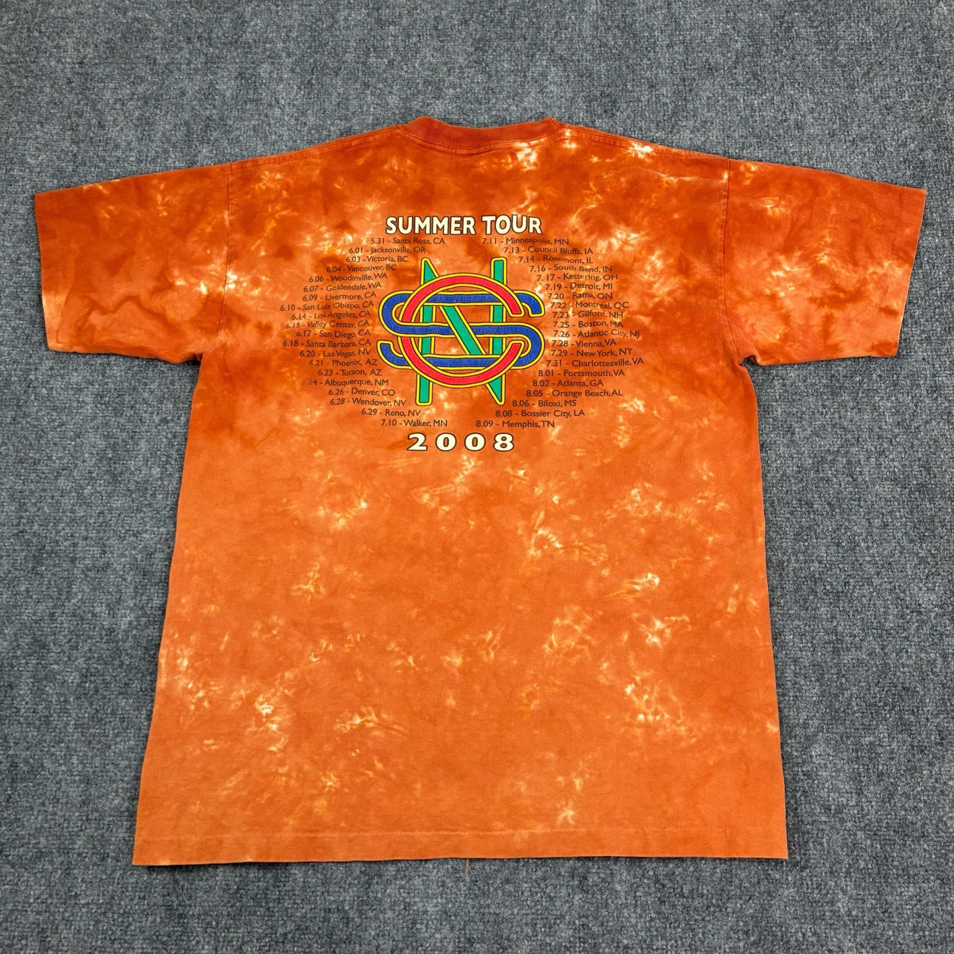 Crosby Stills & Nash CSN Concert T-Shirt Size L 2008 Summer Tour Liquid Blue 6