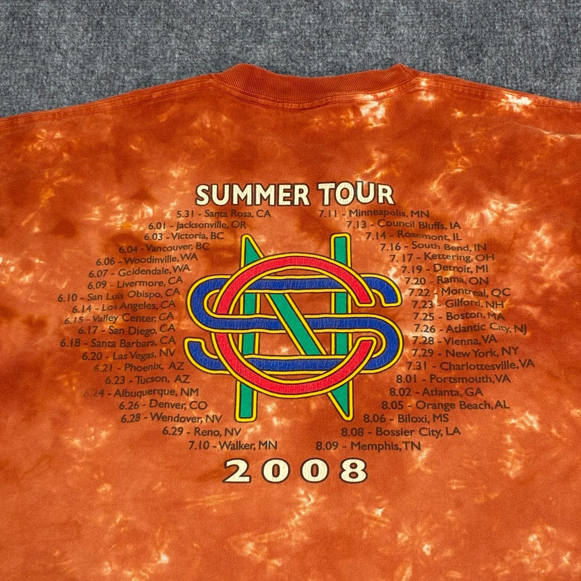 Crosby Stills & Nash CSN Concert T-Shirt Size L 2008 Summer Tour Liquid Blue 7