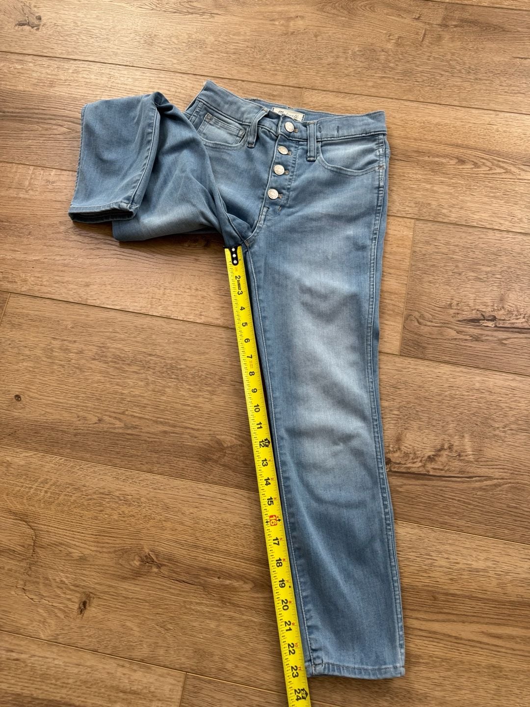 Madewell Roadtripper Button Front Jeggings High Rise Skinny Jeans P25 Blue 7