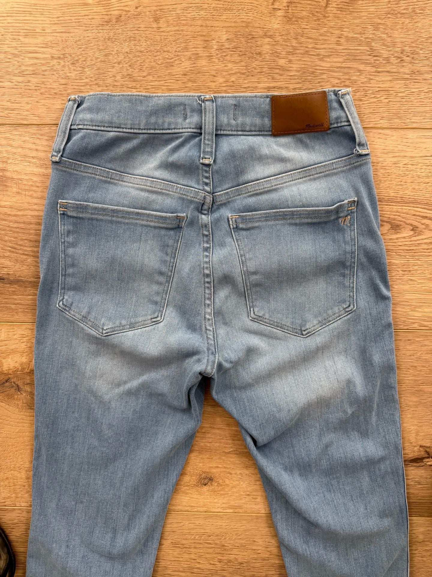 Madewell Roadtripper Button Front Jeggings High Rise Skinny Jeans P25 Blue 10
