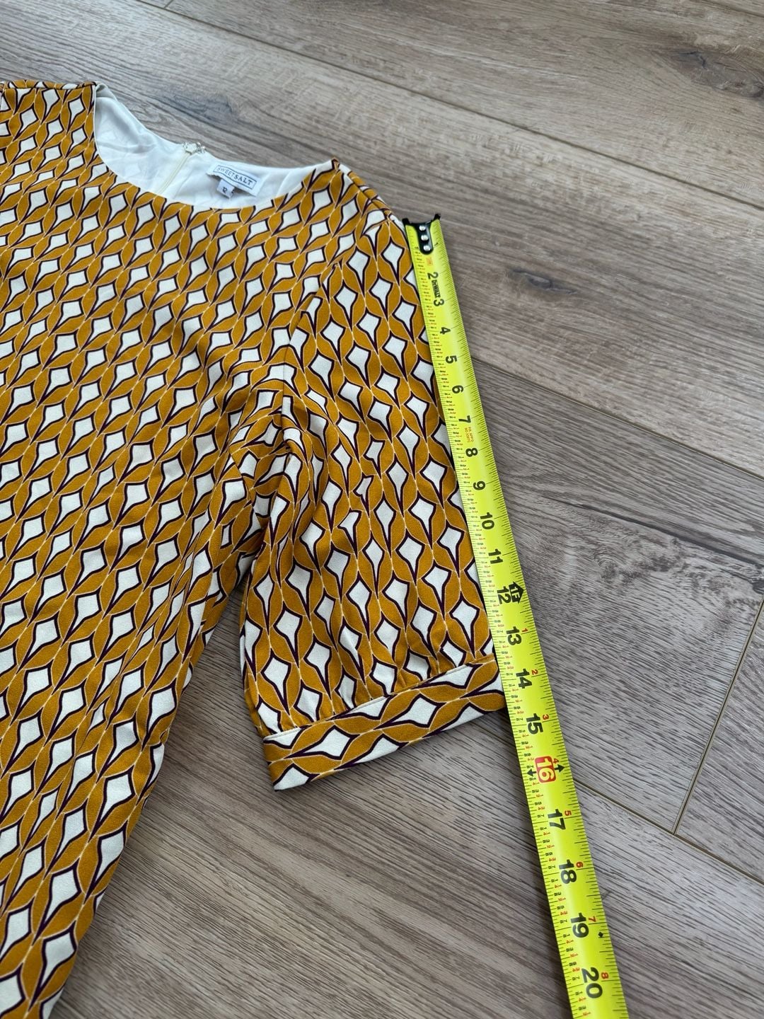 Sweet Salt Geometric Print Shift Dress with Pockets Lantern Sleeves Size 12 NWT 8