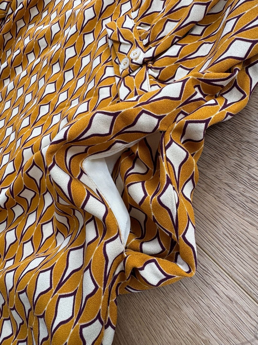 Sweet Salt Geometric Print Shift Dress with Pockets Lantern Sleeves Size 12 NWT 11