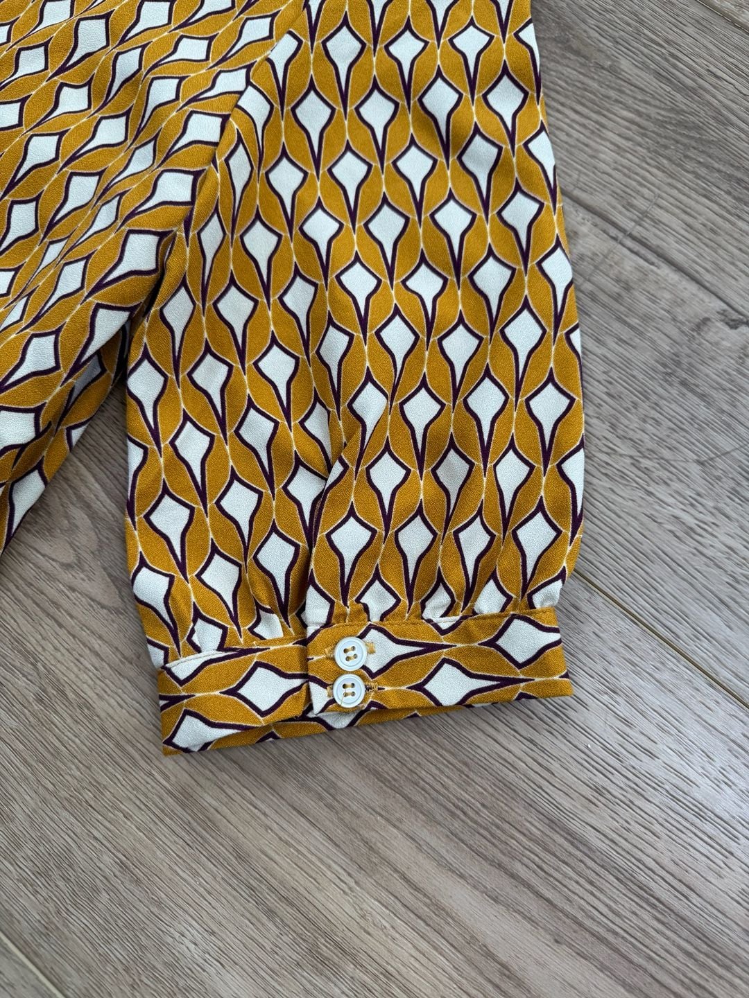 Sweet Salt Geometric Print Shift Dress with Pockets Lantern Sleeves Size 12 NWT 15