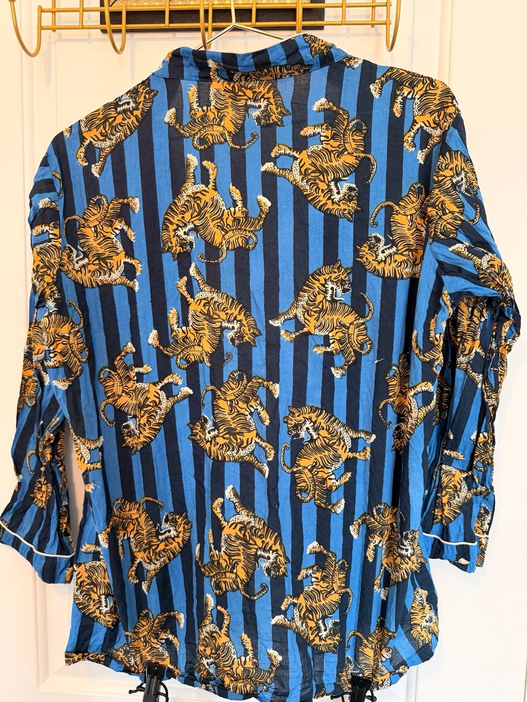 Cute Fun Tiger Print Cotton PJs 2-Piece Pajama Set 7