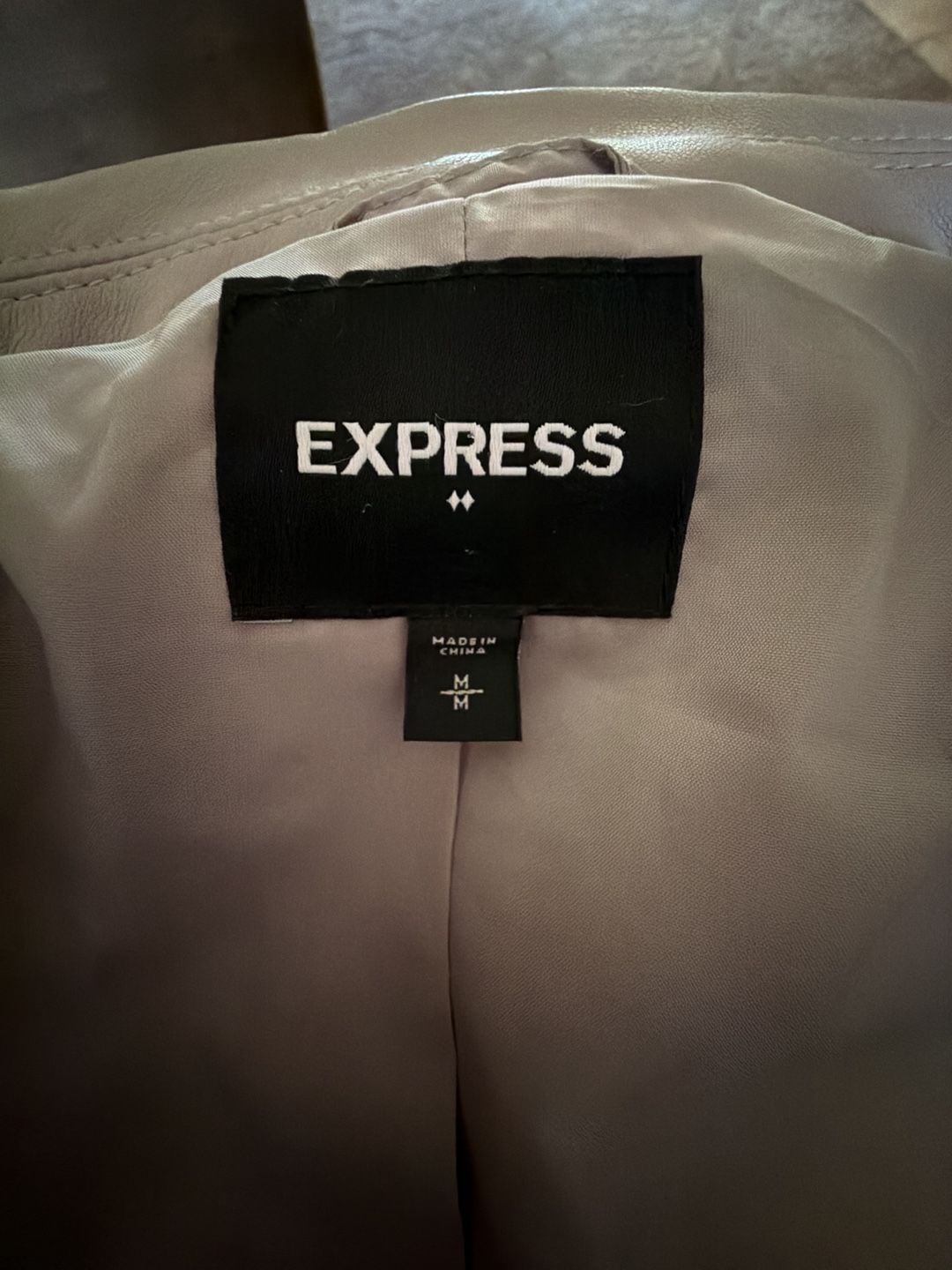 Express Women's Faux Leather Moto Biker Jacket, Size Medium 3