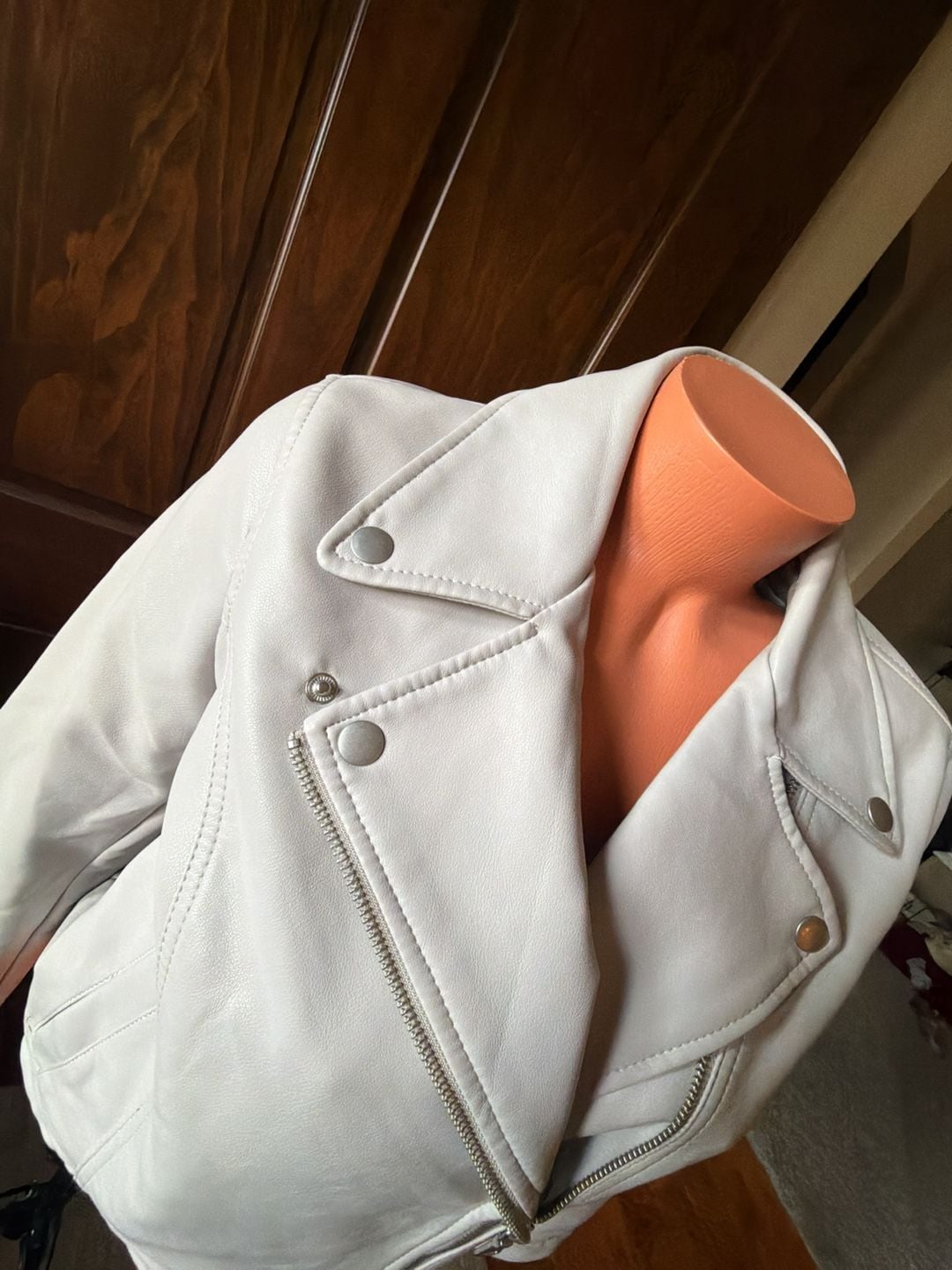 Express Women's Faux Leather Moto Biker Jacket, Size Medium 7