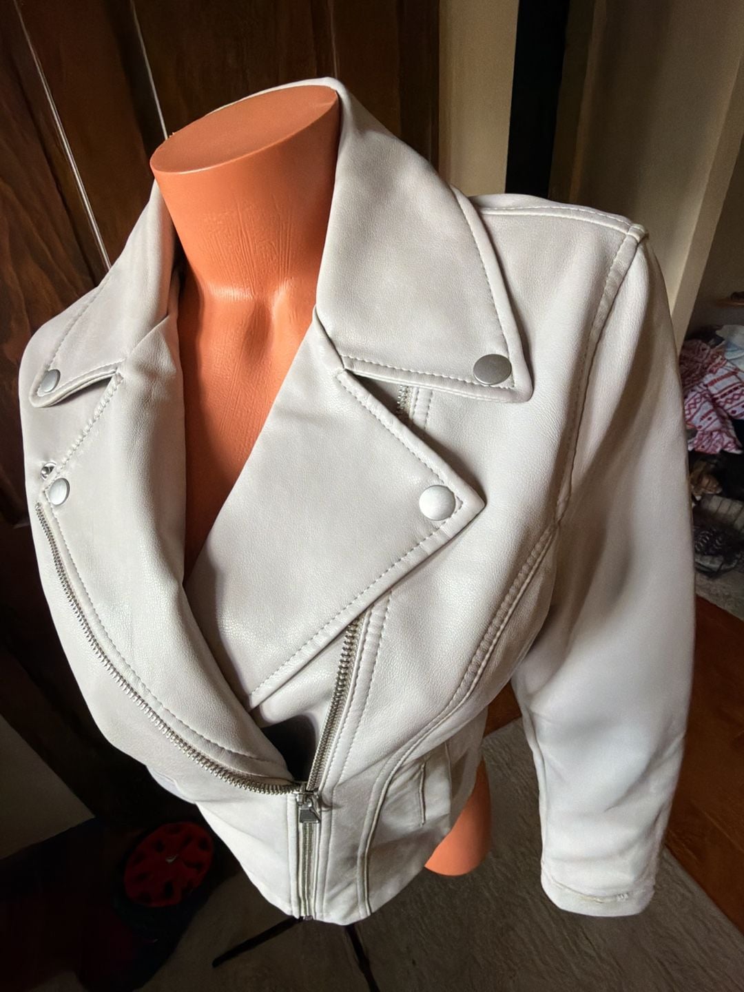 Express Women's Faux Leather Moto Biker Jacket, Size Medium 16