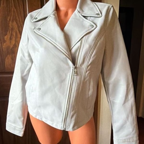 Express Women's Faux Leather Moto Biker Jacket, Size Medium
