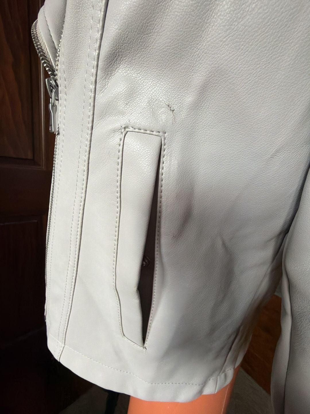 Express Women's Faux Leather Moto Biker Jacket, Size Medium 15