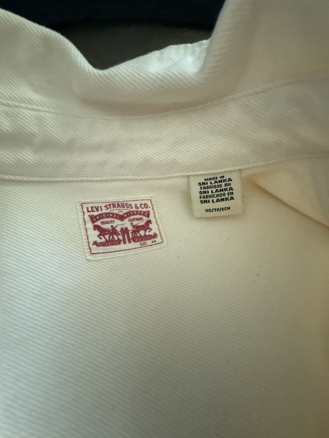 Levi's Women's Dorsey Western Shirt in Off-White XS oversized NWOT 5