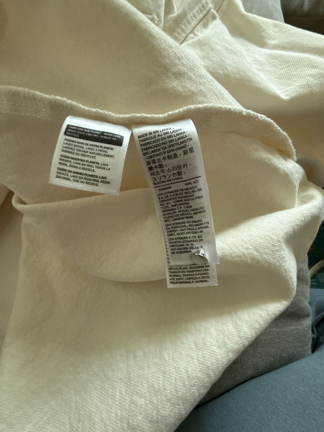 Levi's Women's Dorsey Western Shirt in Off-White XS oversized NWOT 8