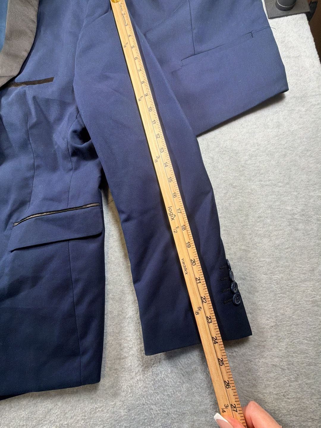 Mens 3-Piece Slim Fit Shawl Lapel Tuxedo Suit Set 8