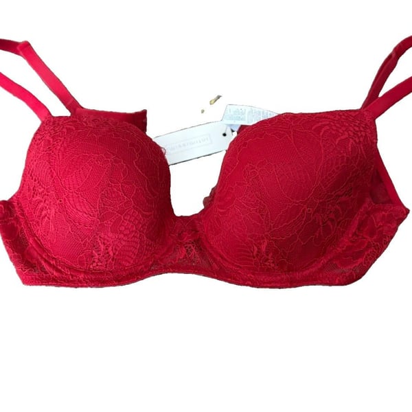 Intimissimi Irina Lace Push-Up Bra in Red, Size 36B