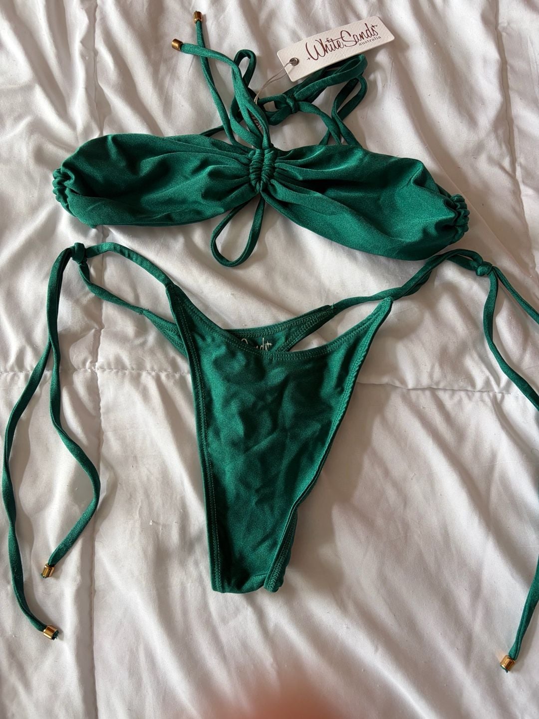 White Sands Australia Emerald Green Bikini Set 2