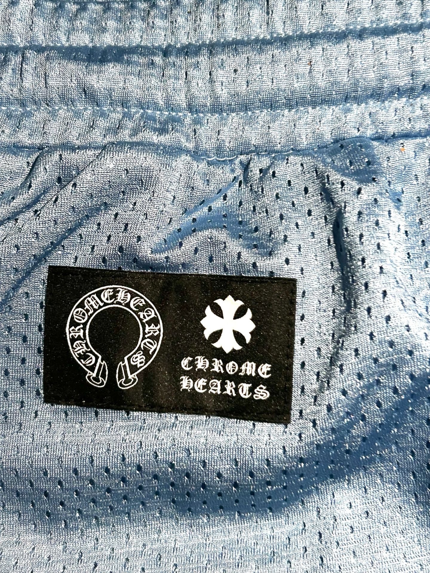 Chrome Hearts Mesh Stadium Jersey and Shorts Set in Light Blue 3