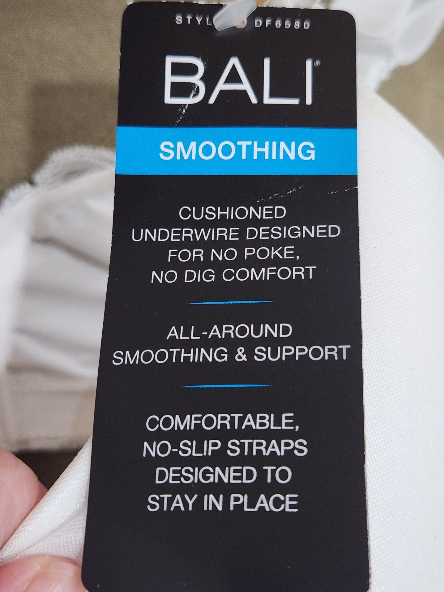Bali Smoothing Underwire Convertible Back Bra, Style DF6580, White, 40DD 5