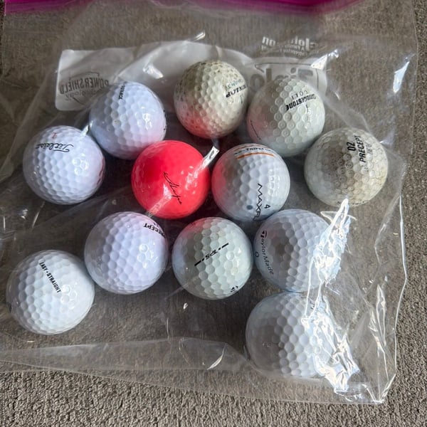 Mixed Assortment of 12 Used Golf Balls (Various Brands)