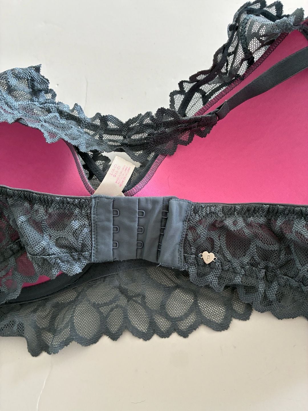 Victoria's Secret PINK Lace Halter Bralette in Slate Blue 2