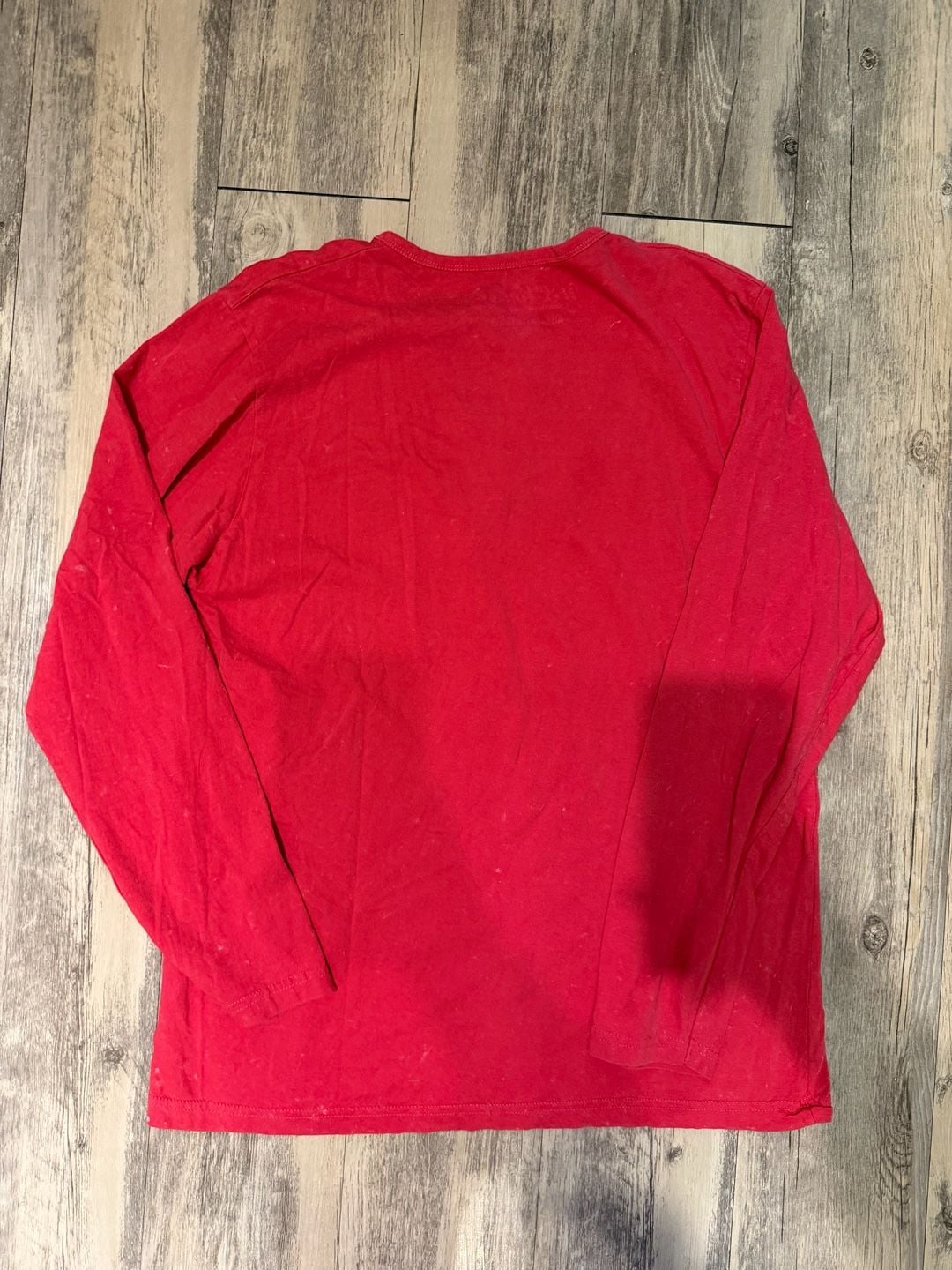 U.S. Vintage Authentic Wear Men's Red Long Sleeve Button Placket Shirt 3